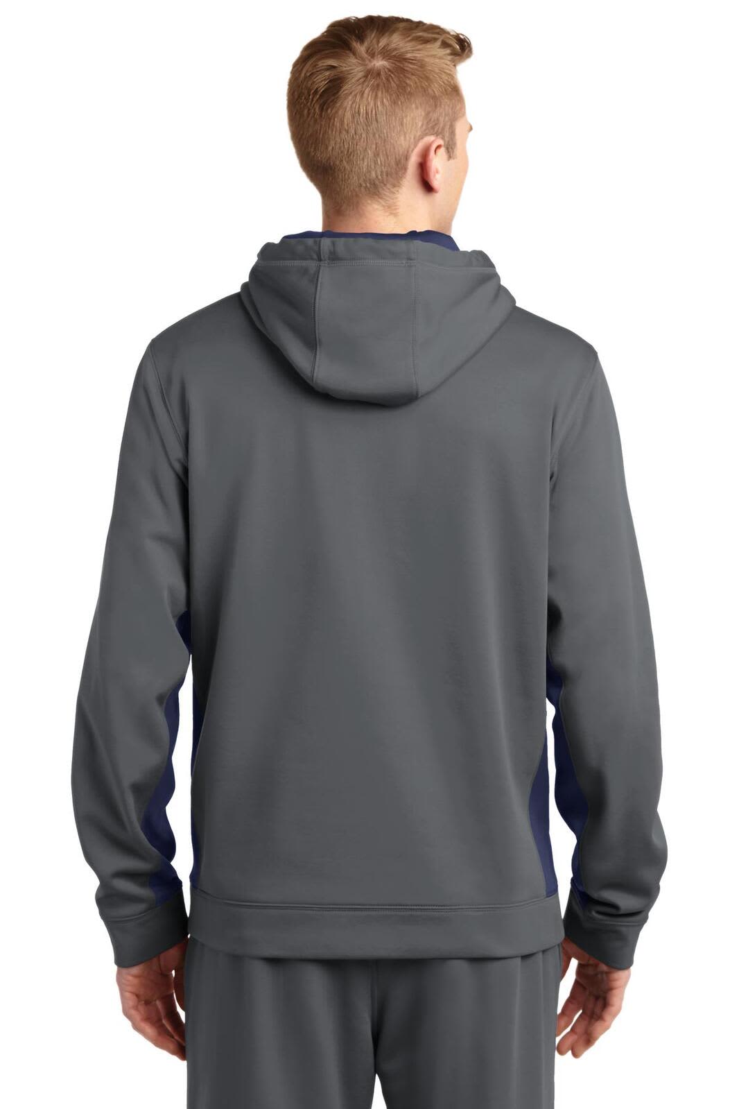 Sport-Tek Sport-Wick Fleece Colorblock Hooded Pullover