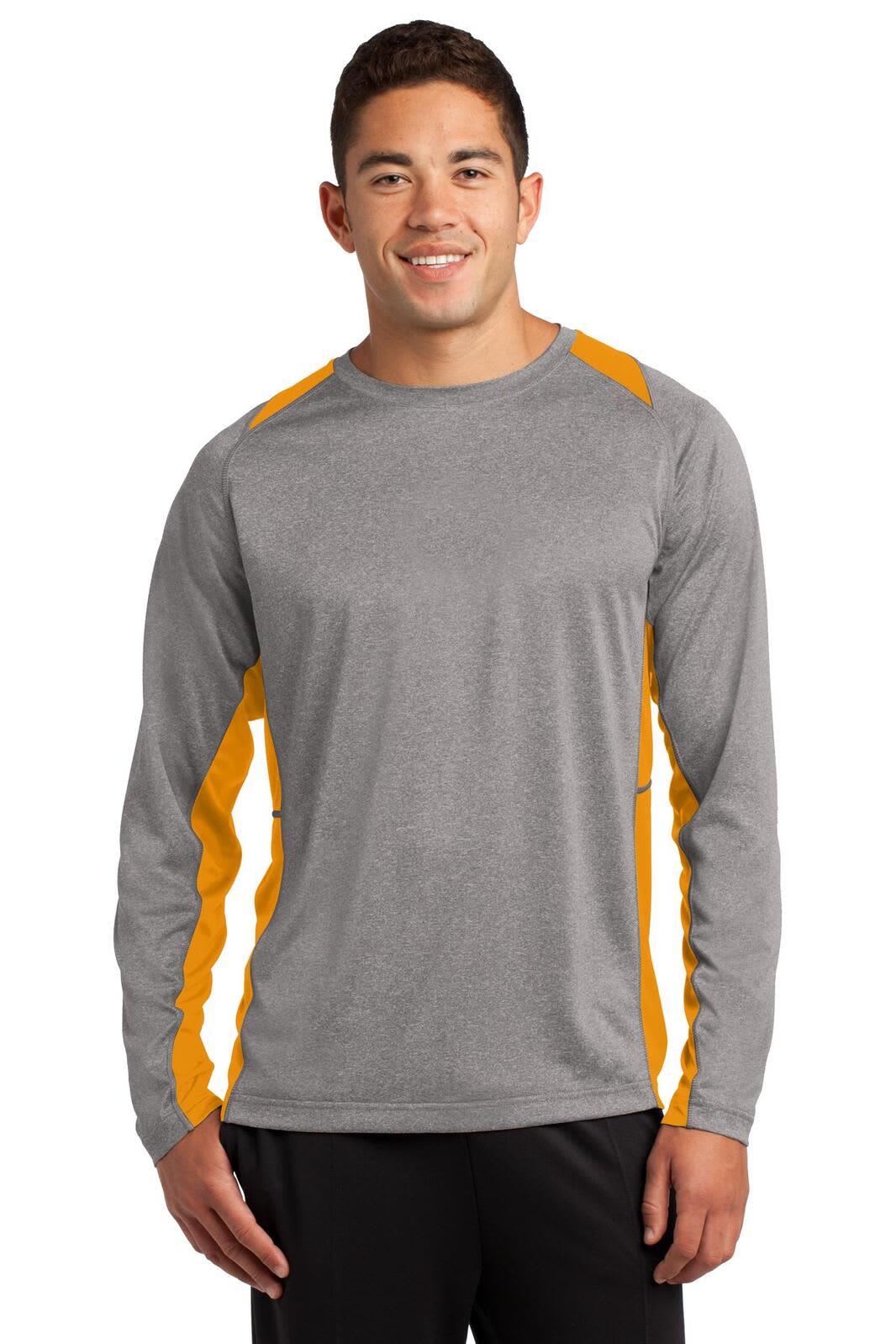 Sport-Tek Long Sleeve Heather Colorblock Contender Tee