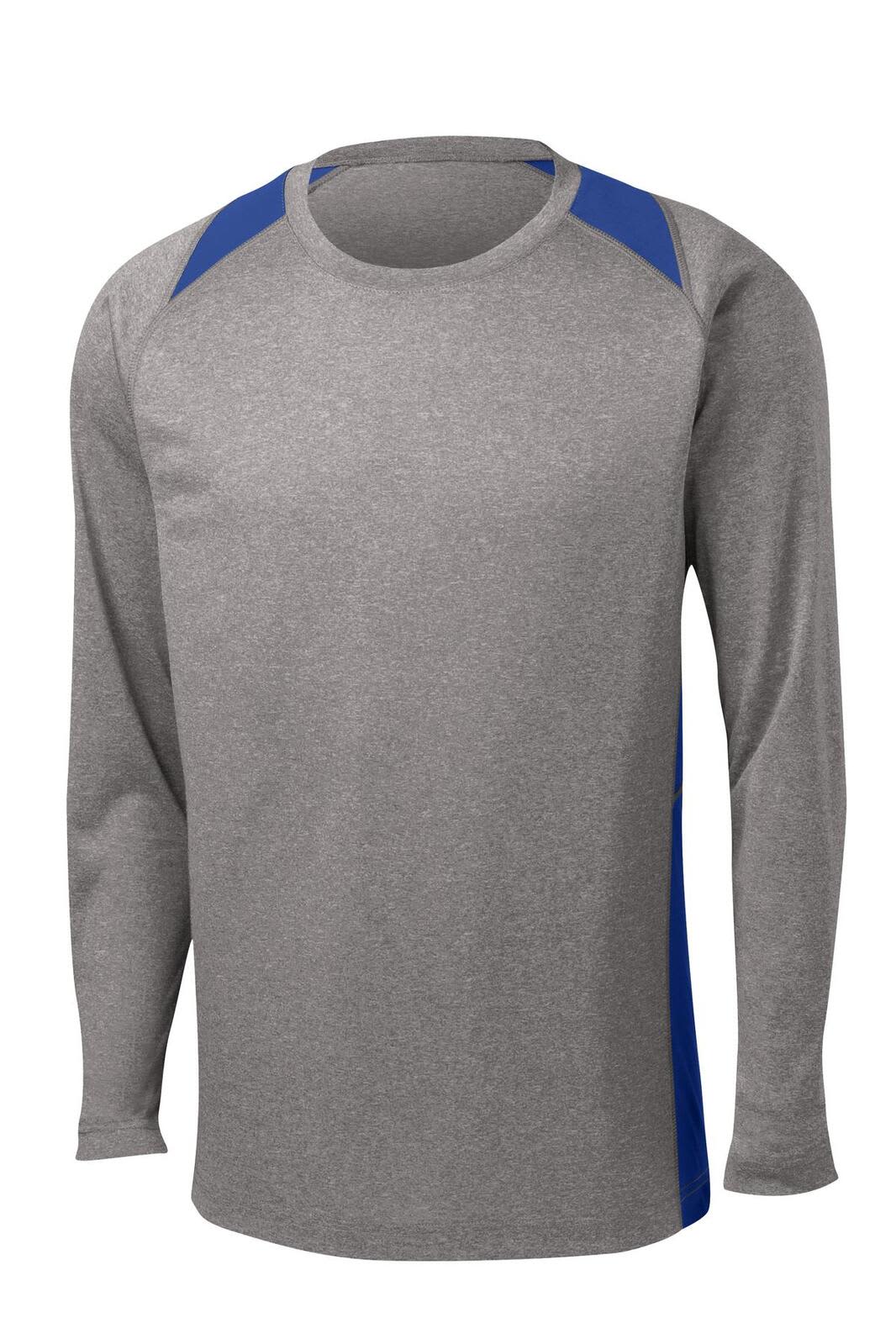 Sport-Tek Long Sleeve Heather Colorblock Contender Tee