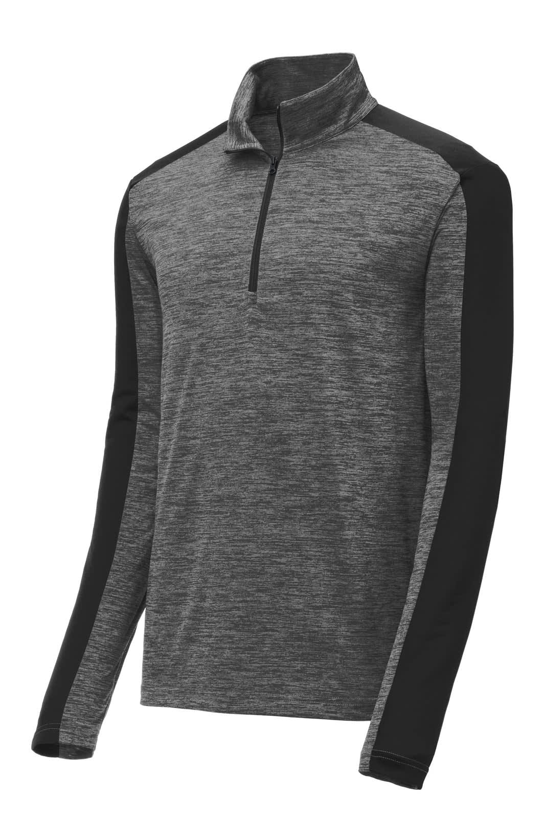 Sport-Tek PosiCharge Electric Heather Colorblock 1/4-Zip Pullover