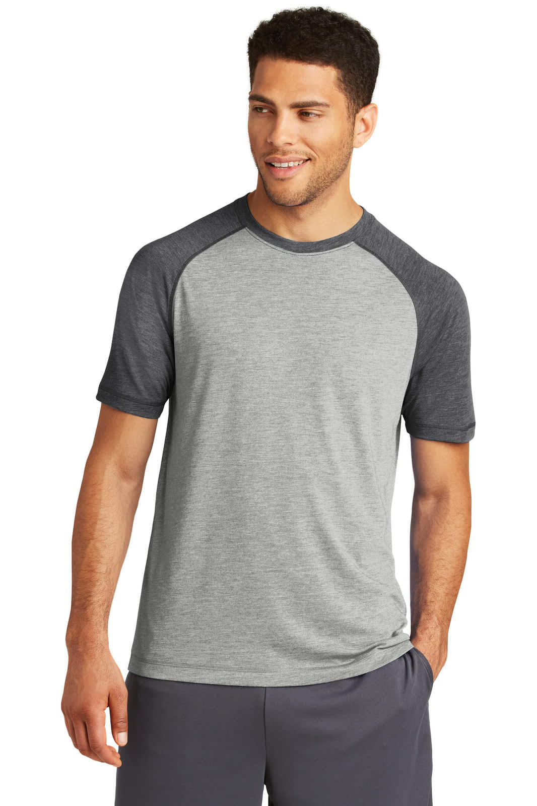 Sport-Tek  PosiCharge  Tri-Blend Wicking Raglan Tee