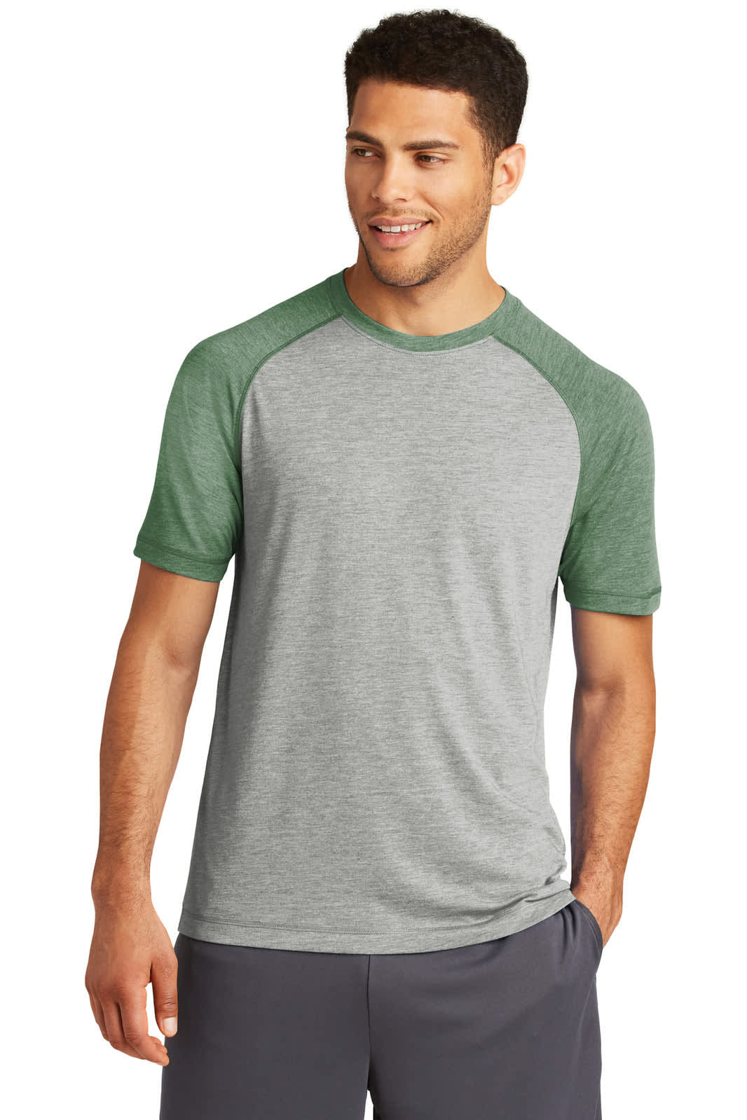 Sport-Tek  PosiCharge  Tri-Blend Wicking Raglan Tee