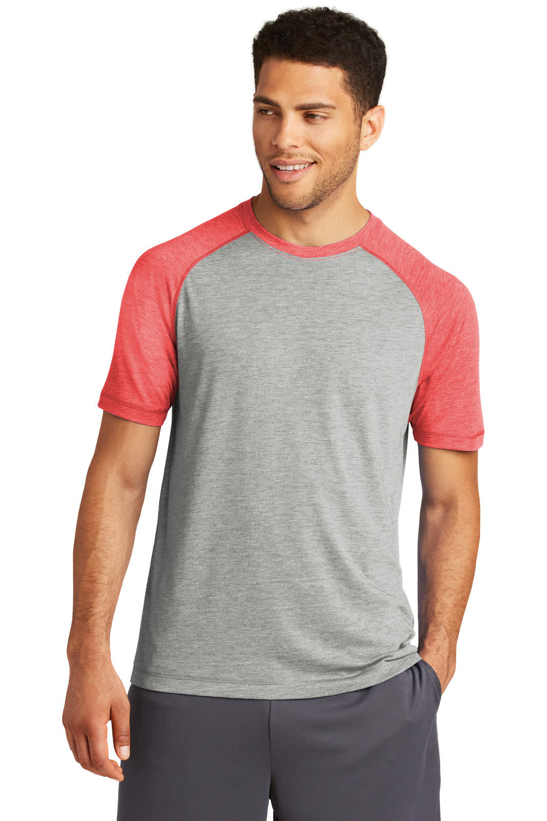 Sport-Tek  PosiCharge  Tri-Blend Wicking Raglan Tee