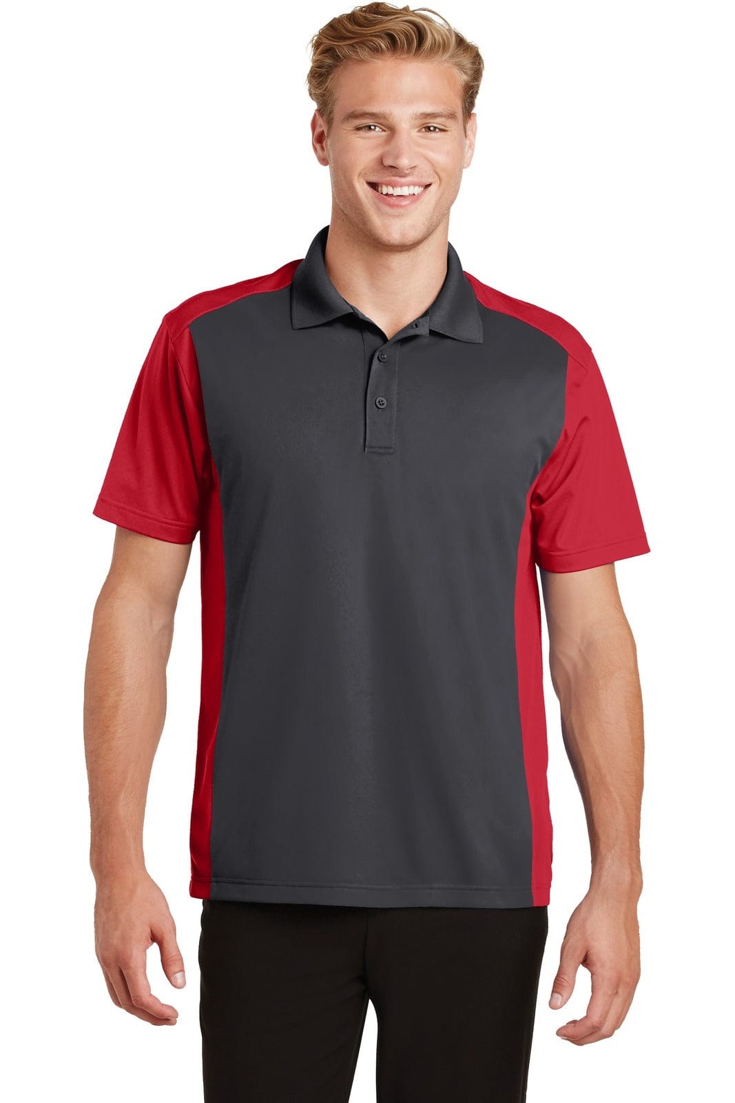 Sport-Tek Colorblock Micropique Sport-Wick Polo