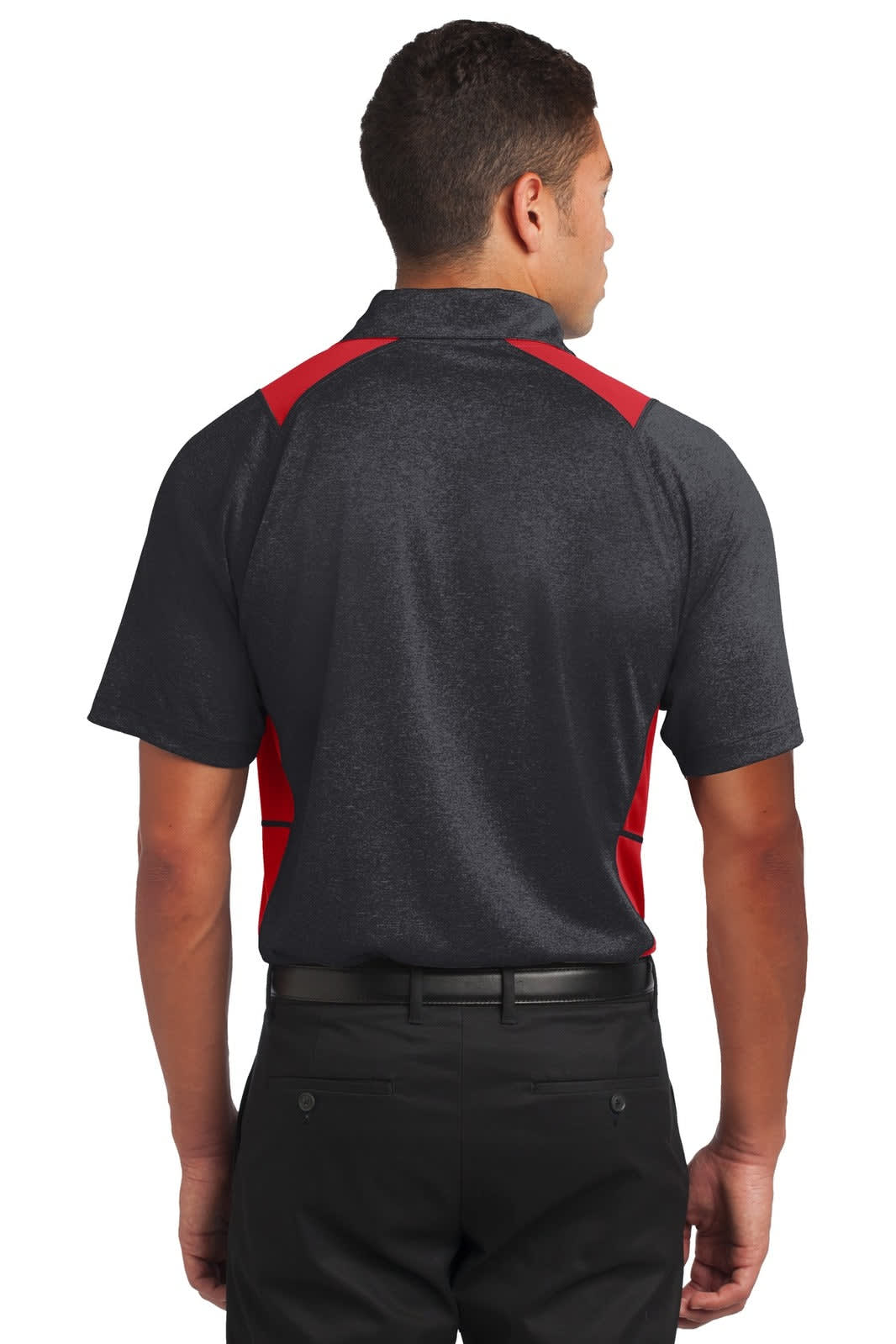 Sport-Tek Heather Colorblock Contender Polo