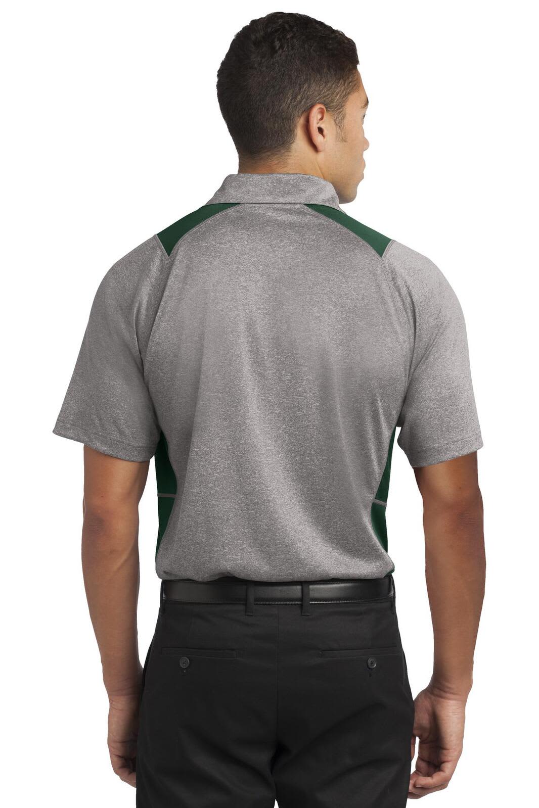 Sport-Tek Heather Colorblock Contender Polo