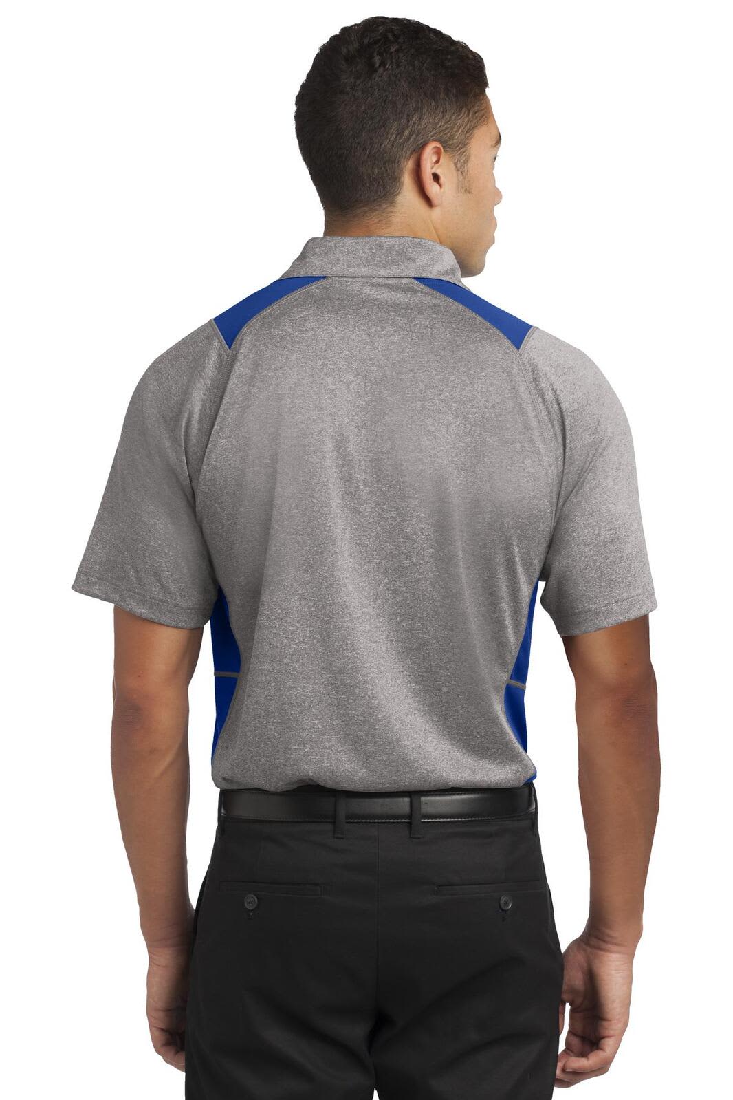 Sport-Tek Heather Colorblock Contender Polo