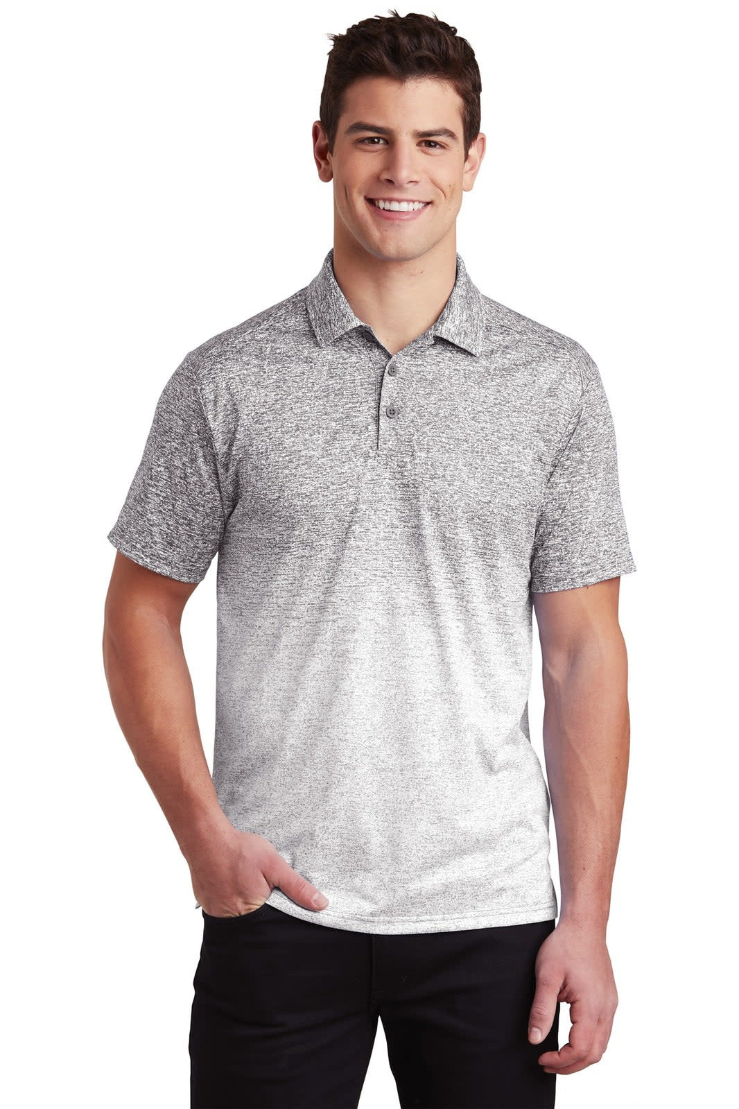 Sport-Tek Ombre Heather Polo