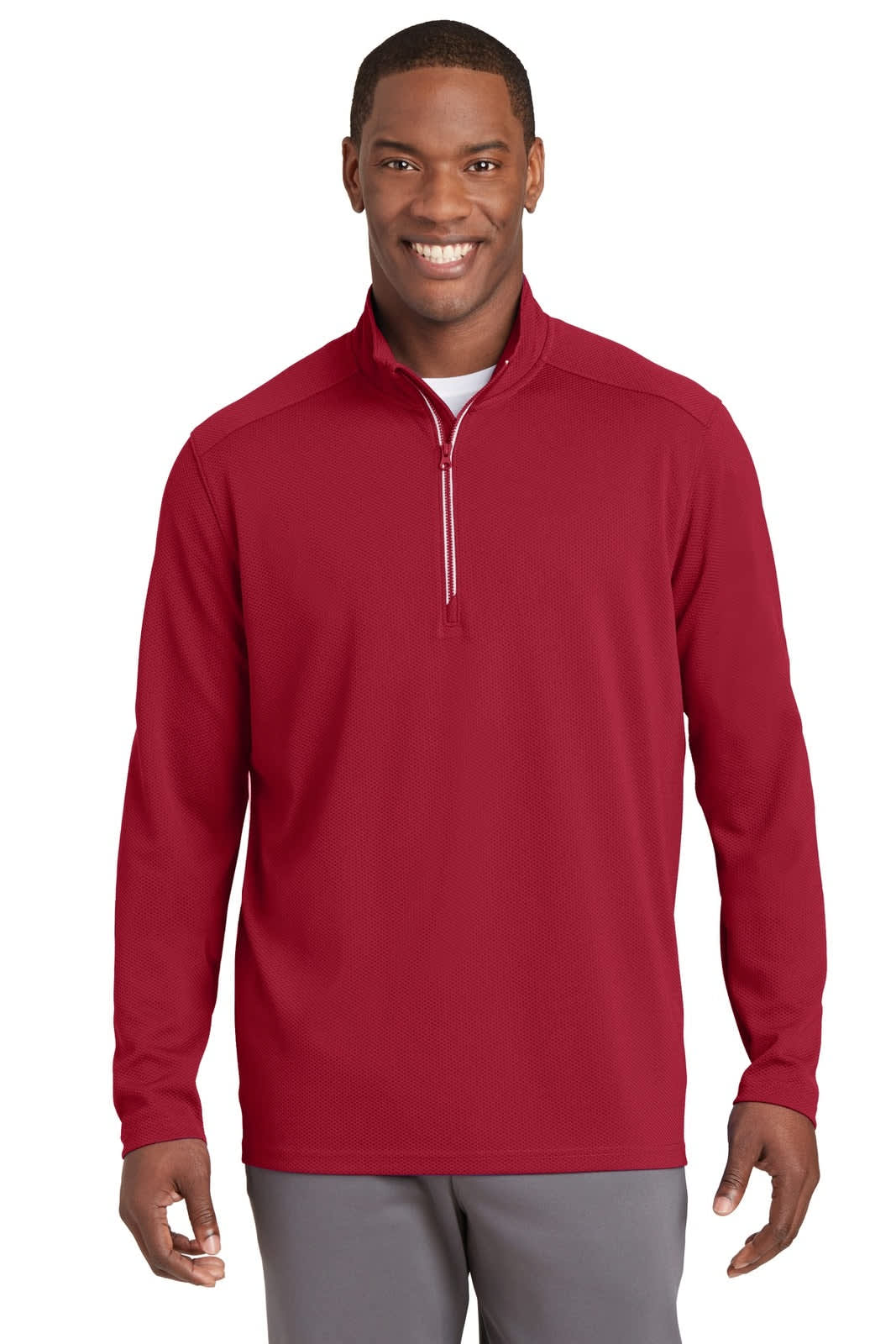 Sport-Tek Sport-Wick Textured 1/4-Zip Pullover