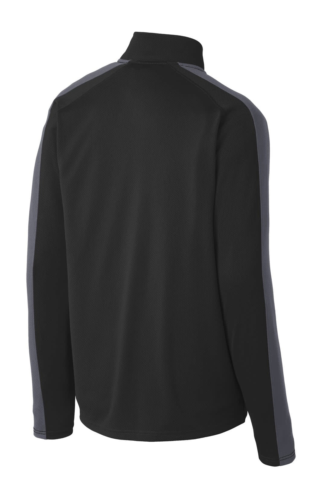Sport-Tek Sport-Wick Textured Colorblock 1/4-Zip Pullover