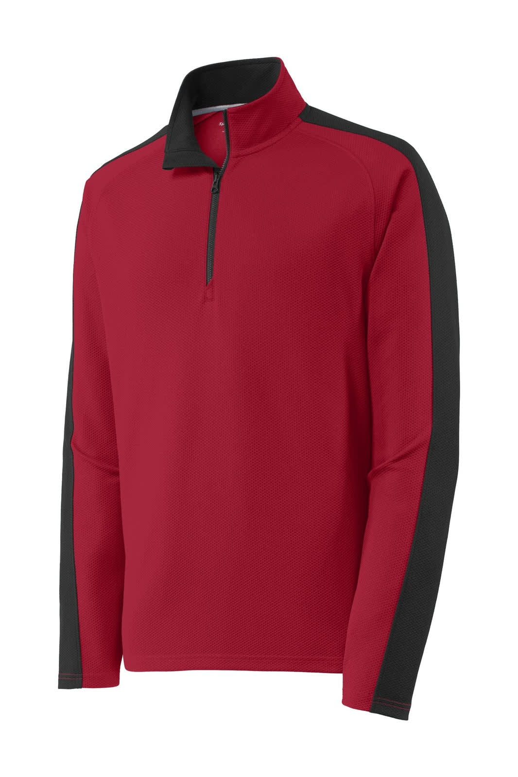 Sport-Tek Sport-Wick Textured Colorblock 1/4-Zip Pullover