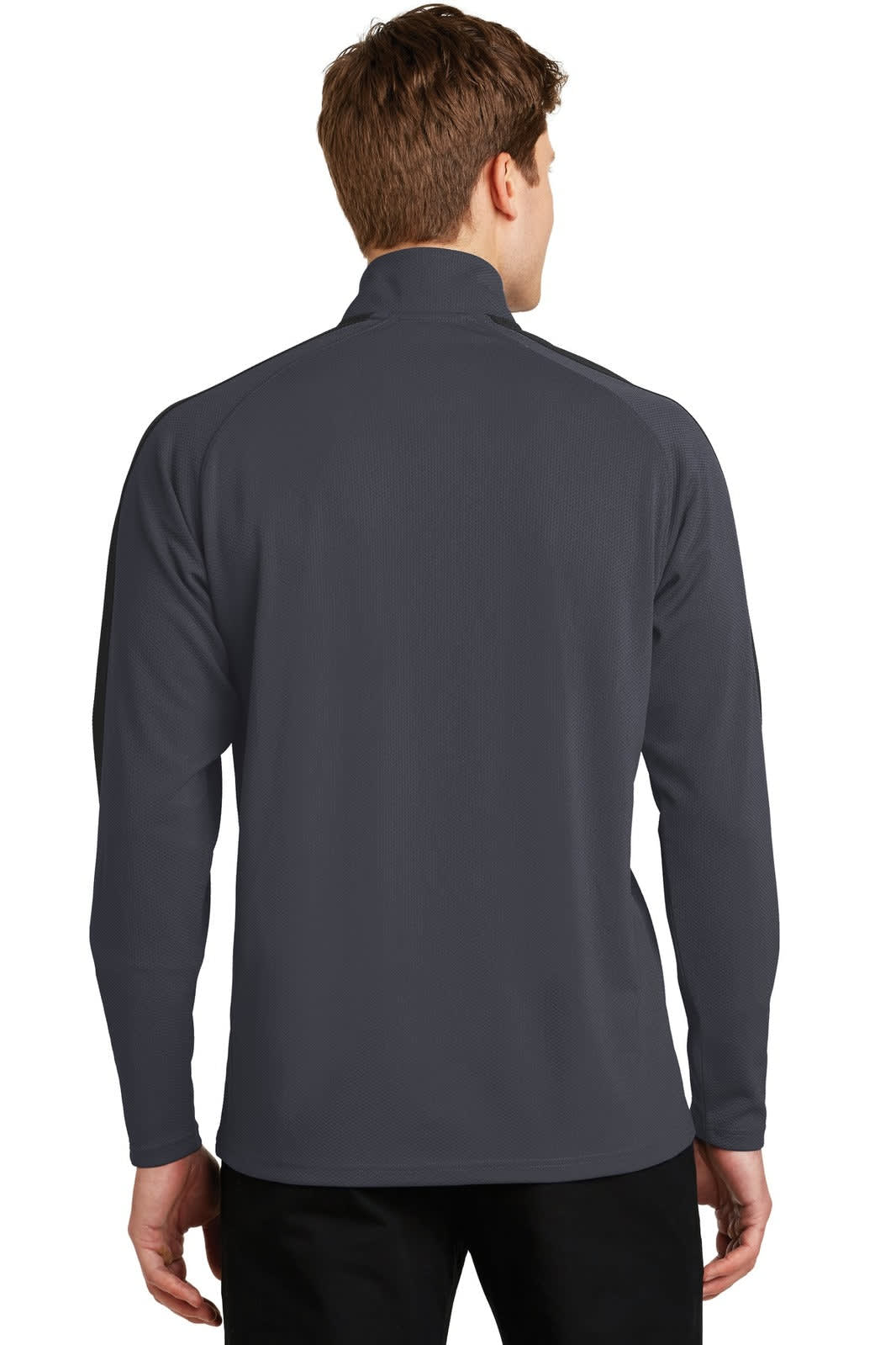 Sport-Tek Sport-Wick Textured Colorblock 1/4-Zip Pullover