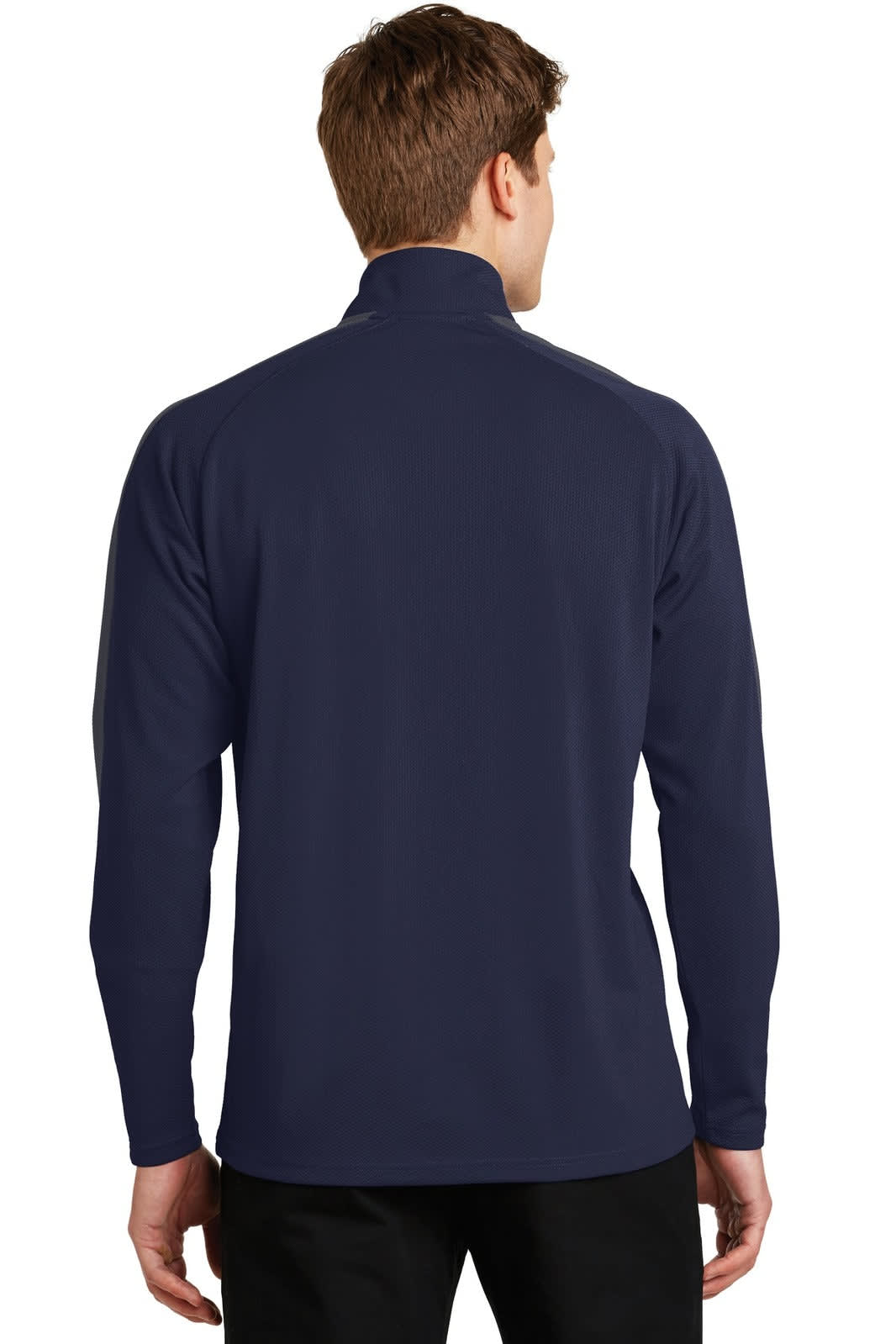 Sport-Tek Sport-Wick Textured Colorblock 1/4-Zip Pullover