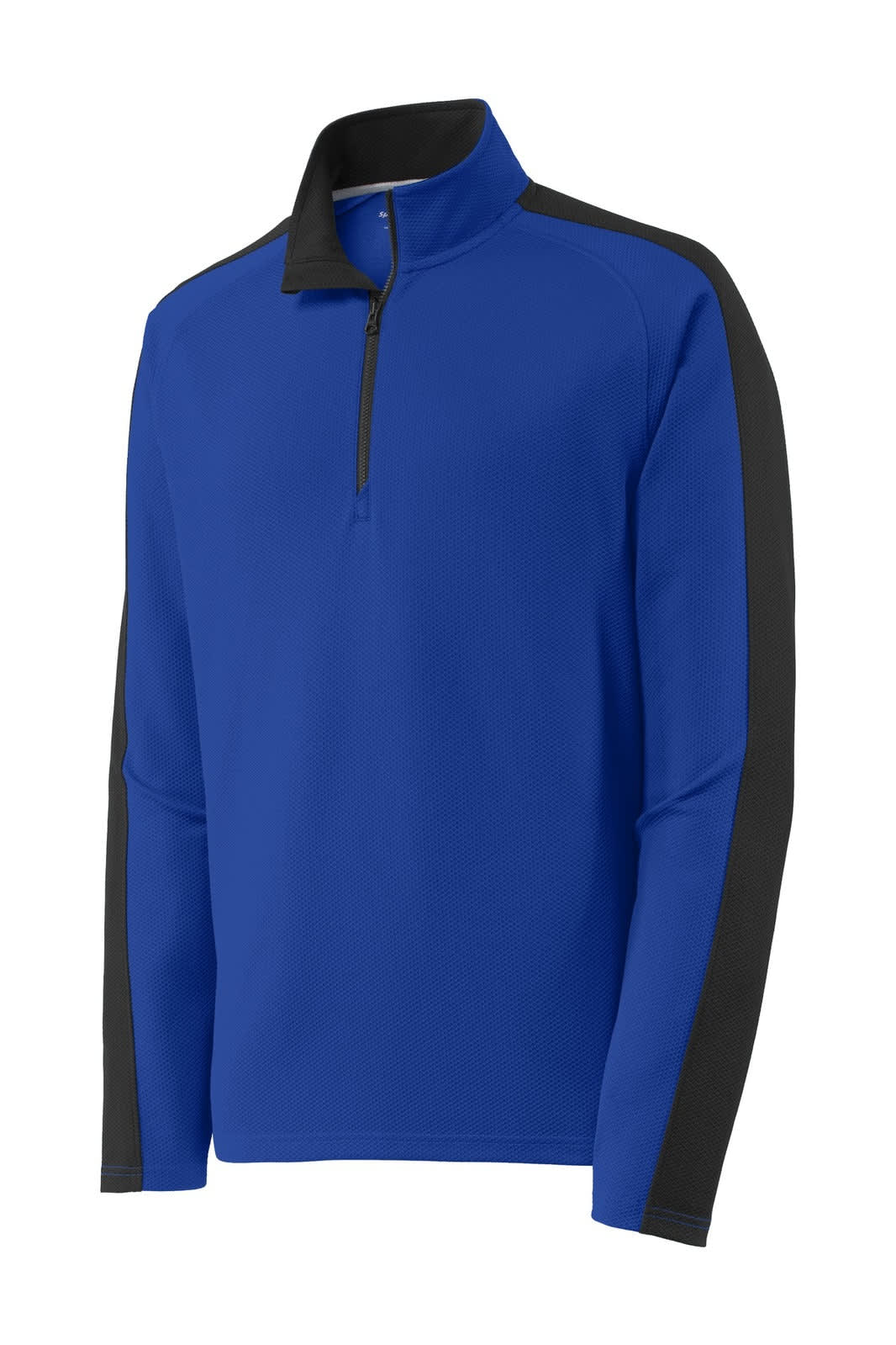Sport-Tek Sport-Wick Textured Colorblock 1/4-Zip Pullover