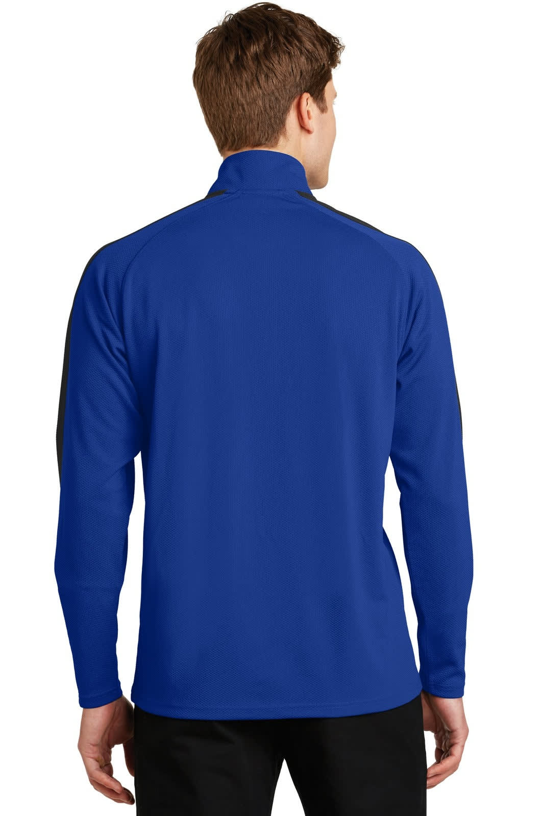 Sport-Tek Sport-Wick Textured Colorblock 1/4-Zip Pullover