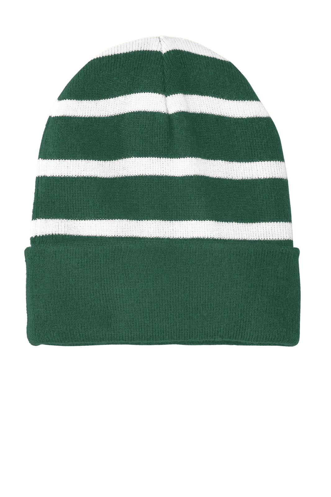 Sport-Tek Striped Beanie with Solid Band