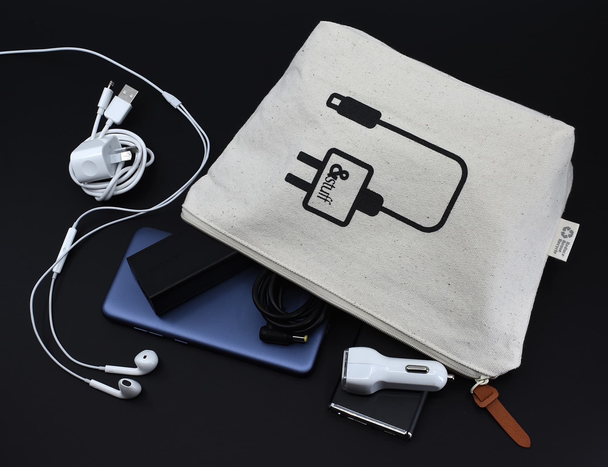 Calico Tech Pouch 17cm x 27cm x 8.5cm