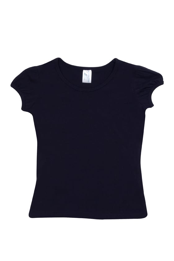 Girls Short Puff Sleeve T-shirt