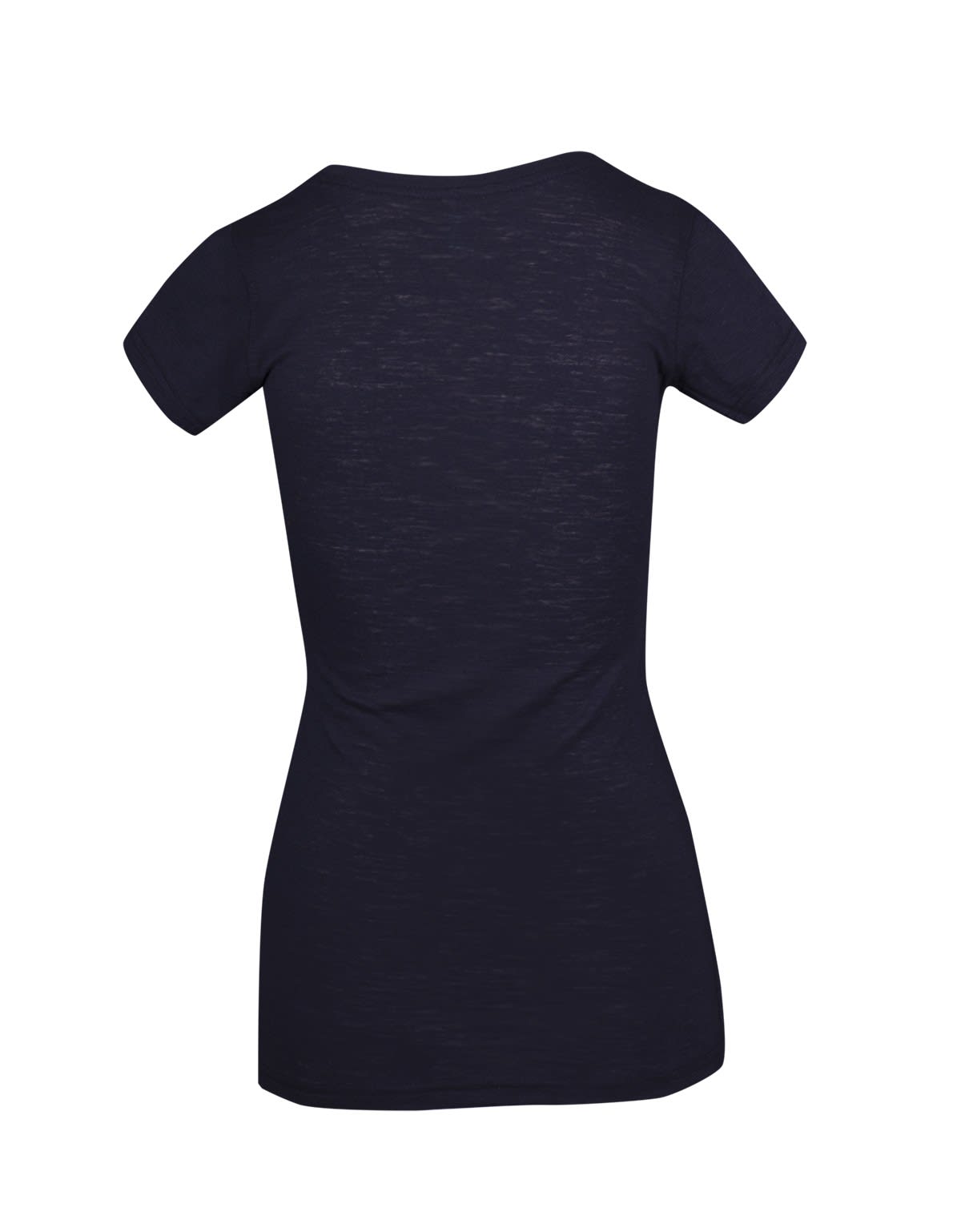 Women's Raw Cotton Wave V Neck Tshirt