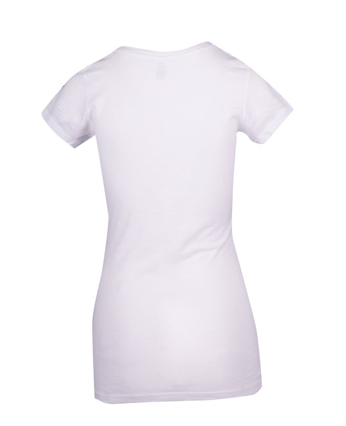 Women's Raw Cotton Wave V Neck Tshirt