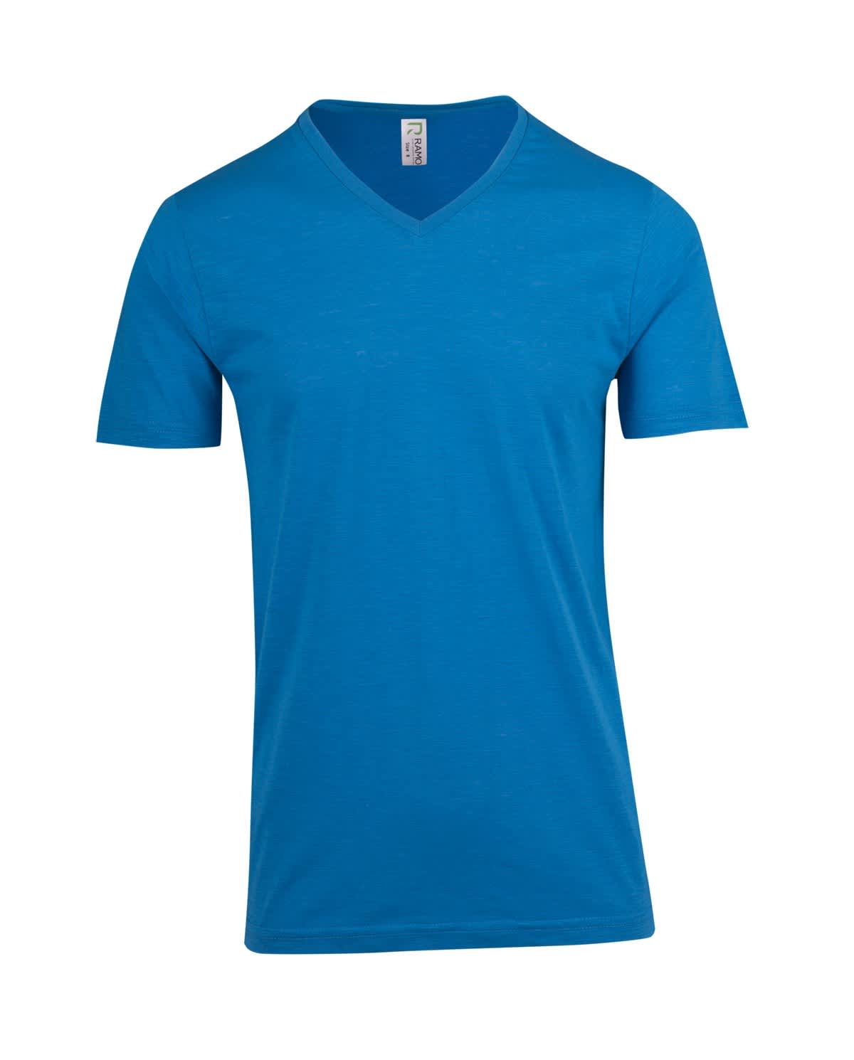 Men's / Unisex Raw Cotton Wave V Neck T-shirt