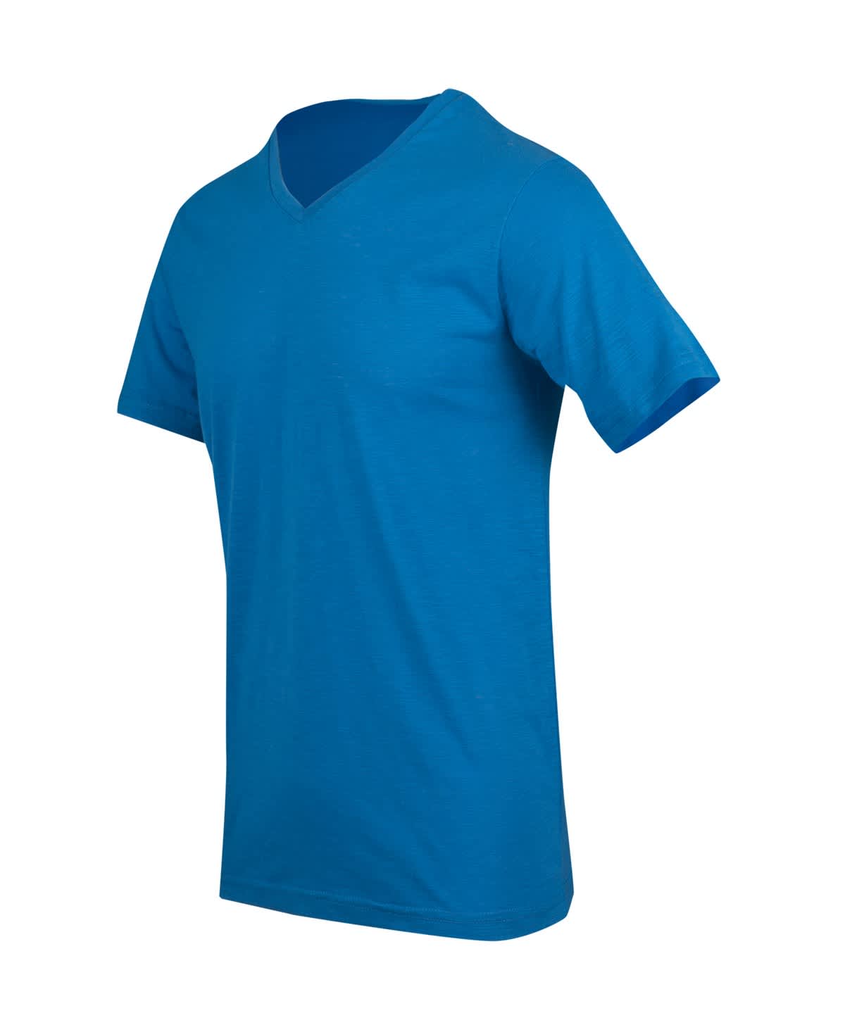 Men's / Unisex Raw Cotton Wave V Neck T-shirt