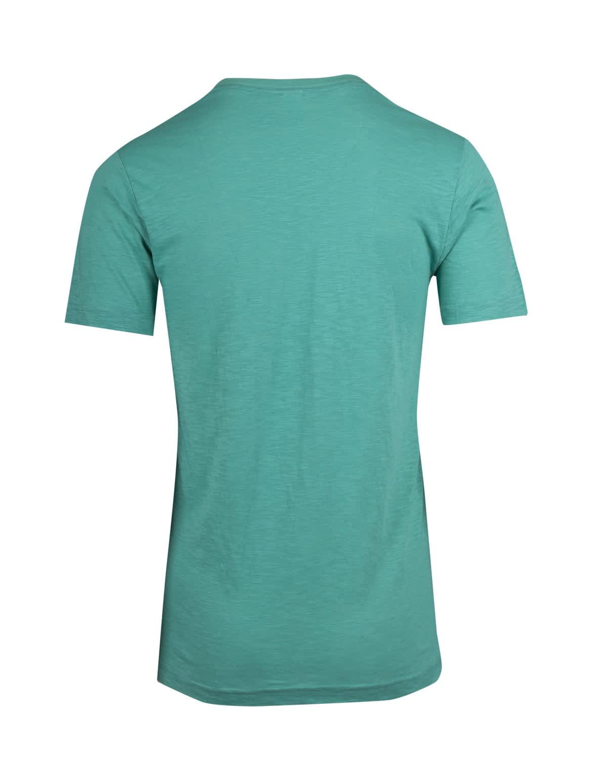 Men's / Unisex Raw Cotton Wave V Neck T-shirt