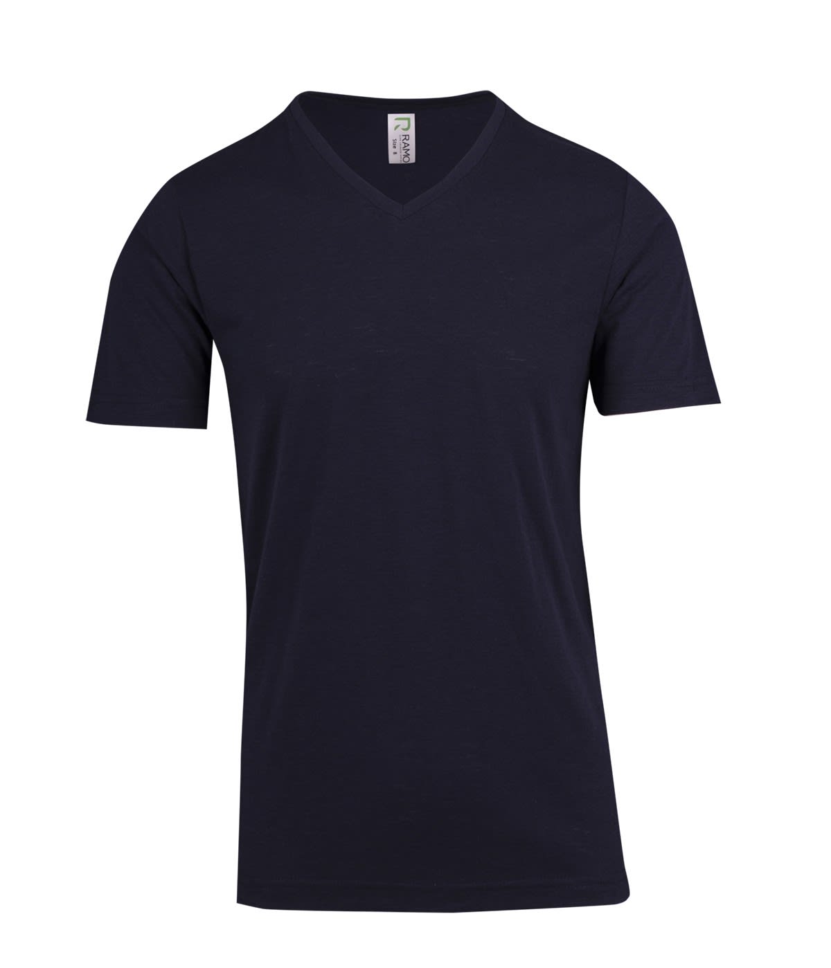 Men's / Unisex Raw Cotton Wave V Neck T-shirt