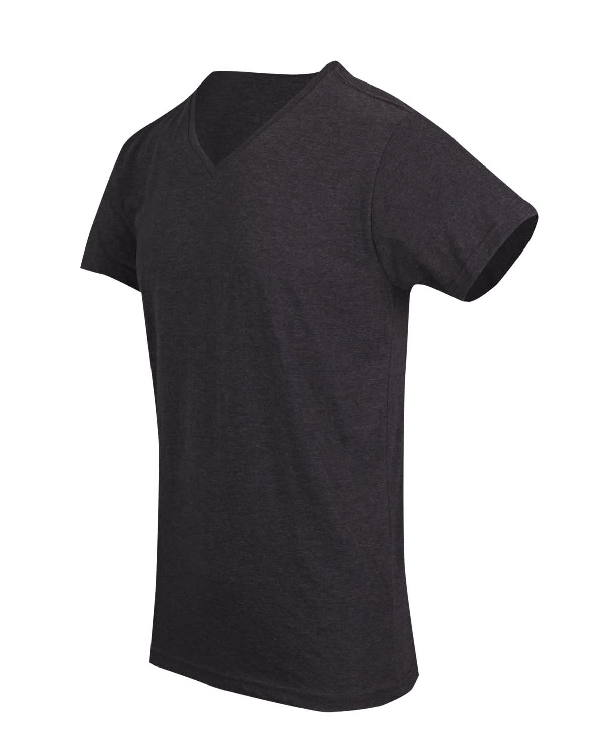 Men's / Unisex Raw Cotton Wave V Neck T-shirt