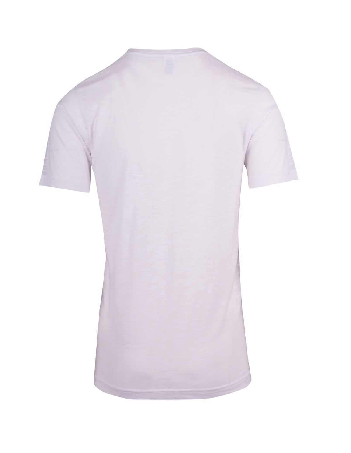 Men's / Unisex Raw Cotton Wave V Neck T-shirt
