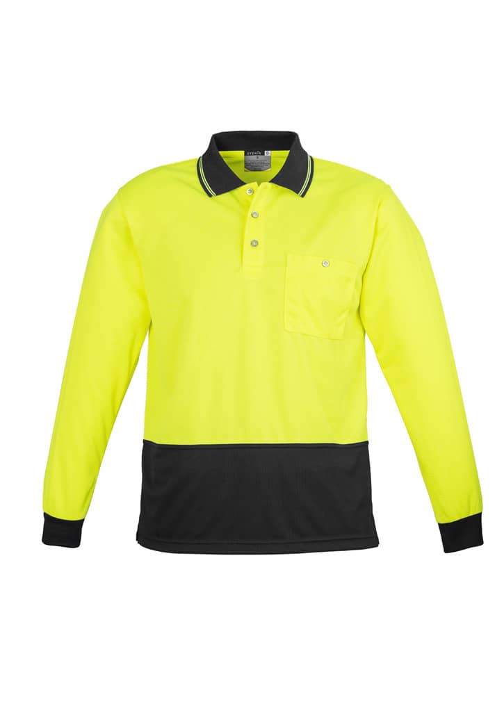 Unisex Hi Vis Basic Long Sleeve Polo