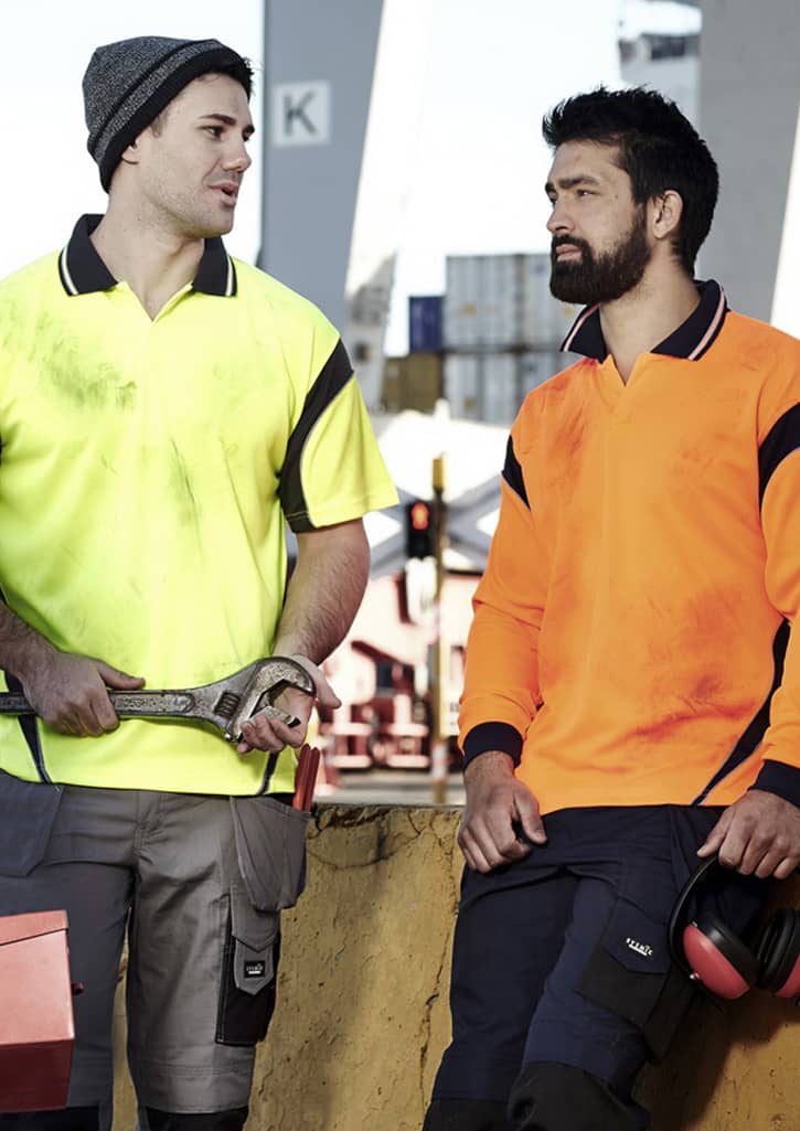 Mens Hi Vis Aztec Short Sleeve Polo