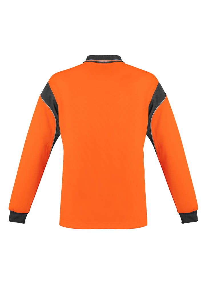 Mens Hi Vis Aztec Long Sleeve Polo