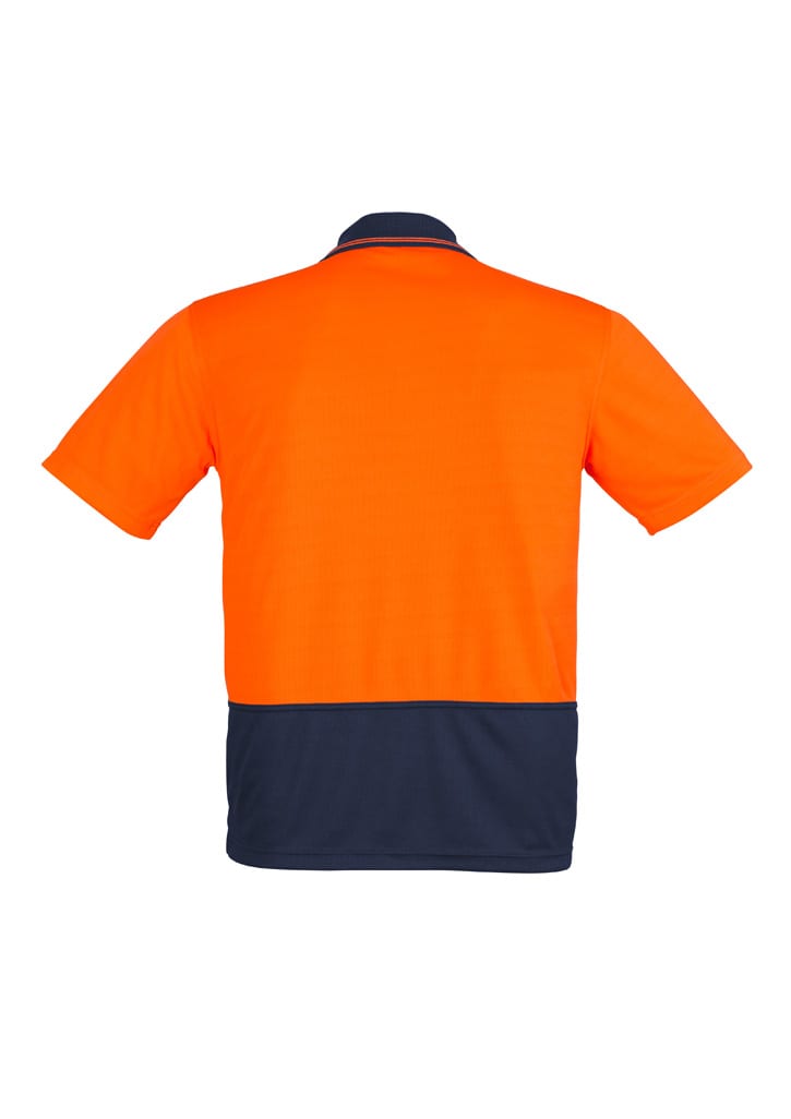 Mens Hi Vis Comfort Back Short Sleeve Polo
