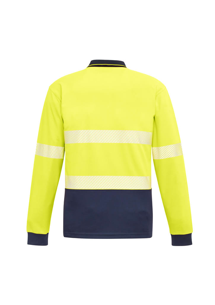 Unisex Hi Vis Segmented Tape Long Sleeve Polo
