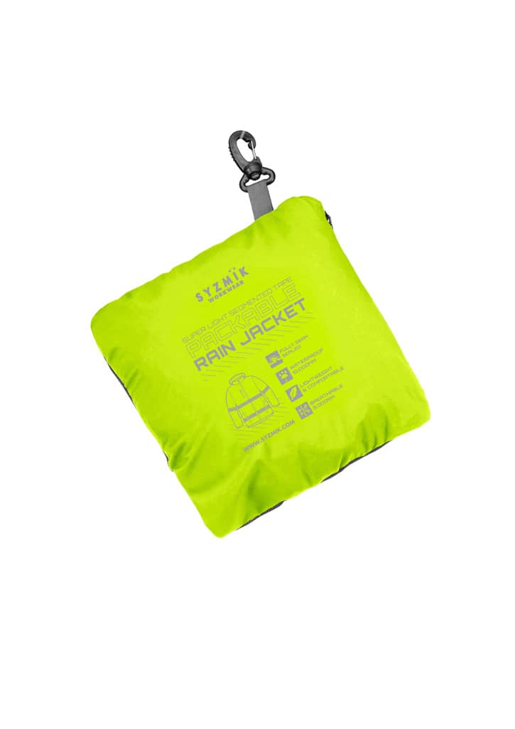 Unisex Super Light Segmented Tape Packable Rain Jacket