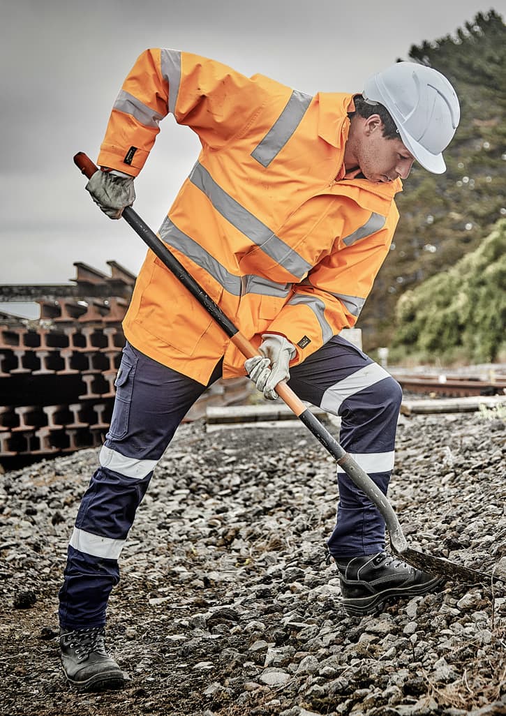 Unisex Hi Vis VIC Rail 4 In 1 Waterproof Jacket
