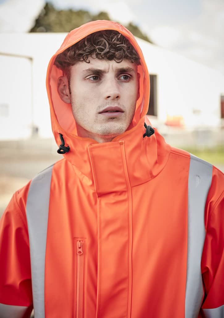 Mens Hi Vis X Back Heavy Duty Waterproof Jacket