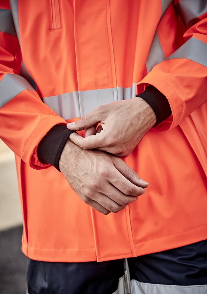 Mens Hi Vis X Back Heavy Duty Waterproof Jacket