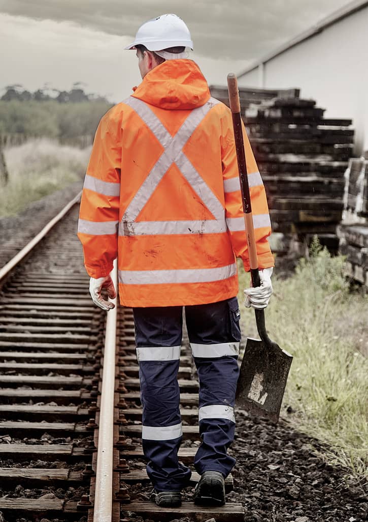 Mens Hi Vis X Back Ultralite Waterproof Jacket