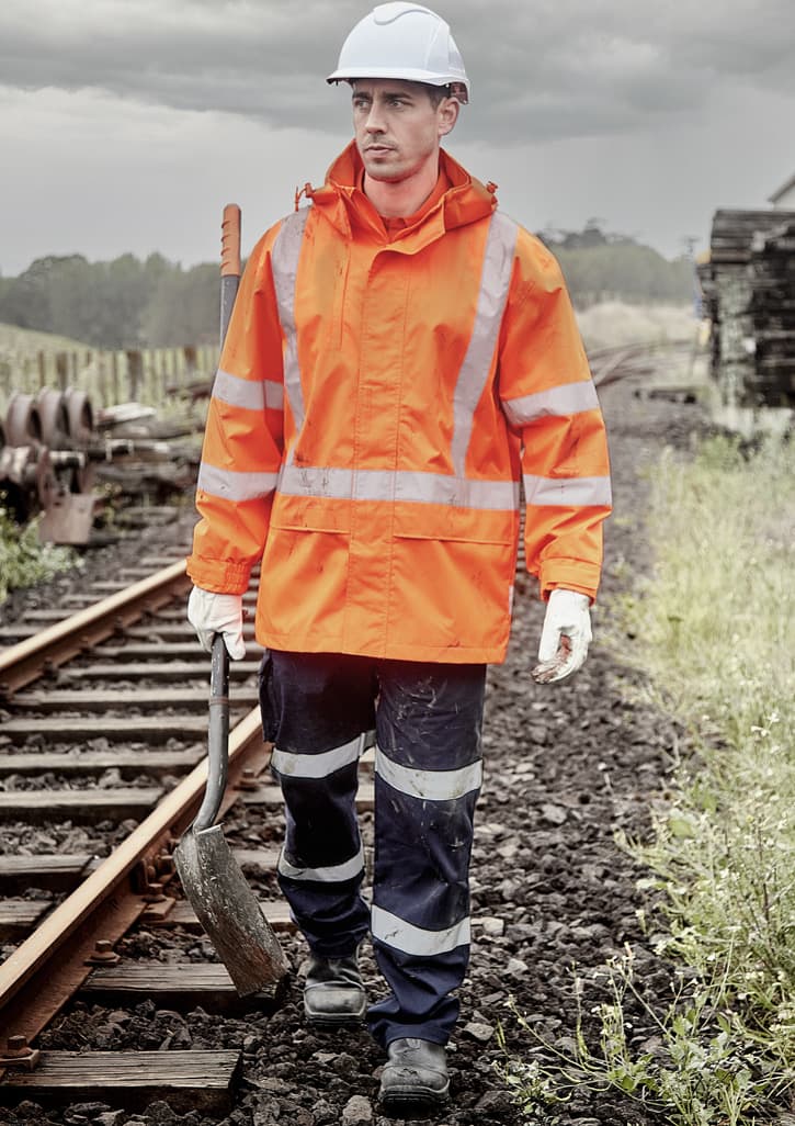Mens Hi Vis X Back Ultralite Waterproof Jacket