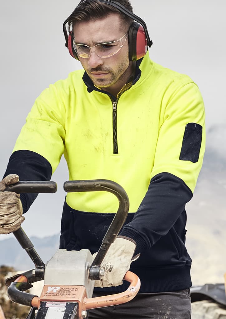 Unisex Hi Vis 1/2 Zip Pullover