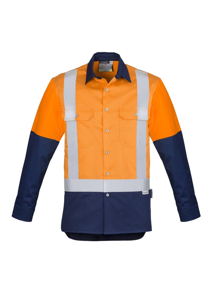 Mens Industrial Long Sleeve Shirt - Shoulder Taped