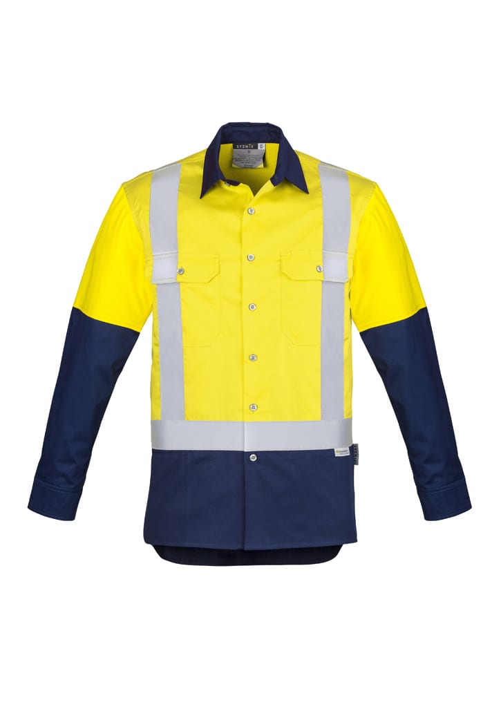 Mens Industrial Long Sleeve Shirt - Shoulder Taped