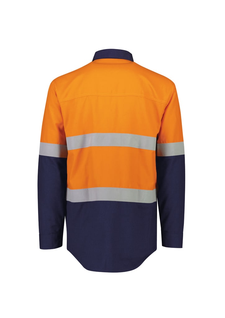 Mens Orange Flame Lightweight Ripstop Shirt - Hoop Taped