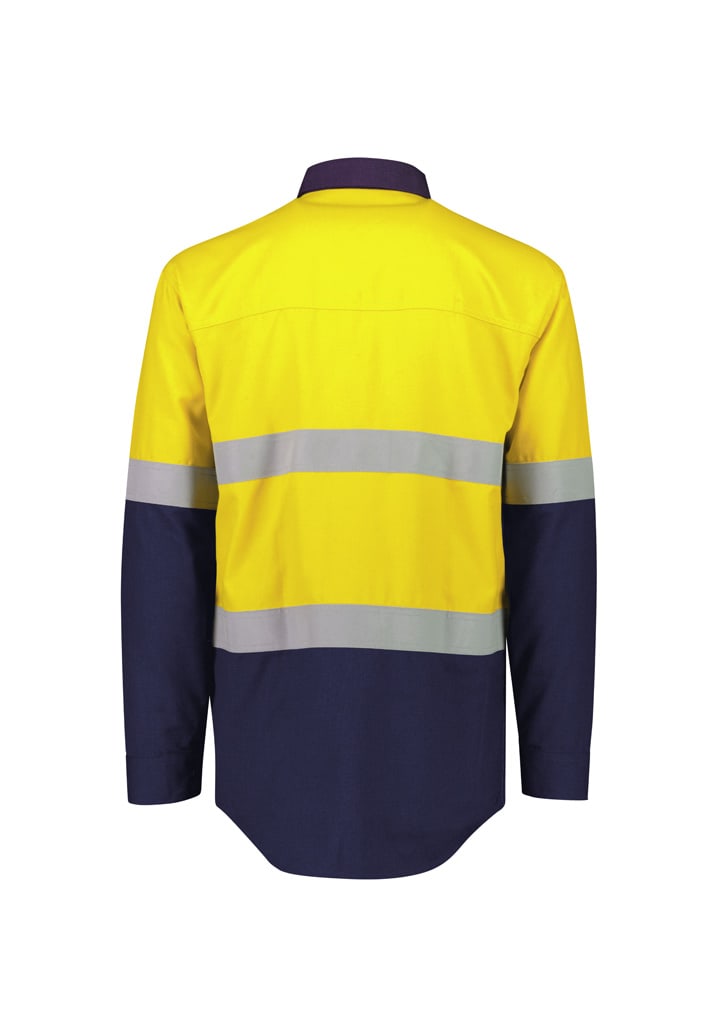 Mens Orange Flame Lightweight Ripstop Shirt - Hoop Taped