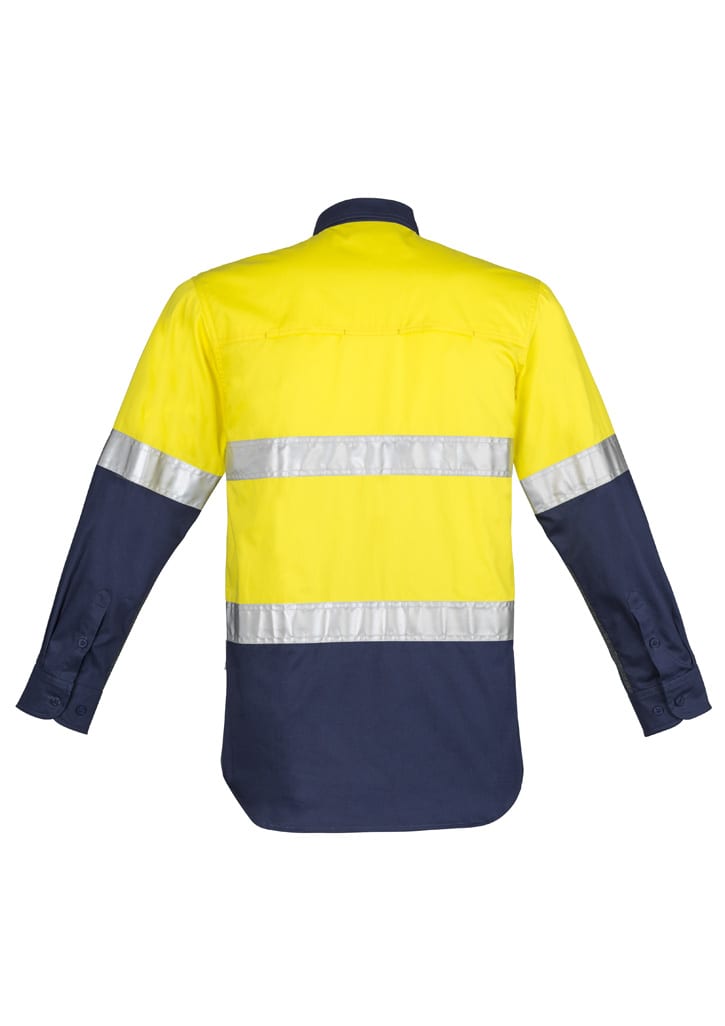 Mens Closed Front Long Sleeve Shirt - Hoop Taped