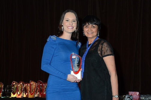 Lauren receiving an APPA award